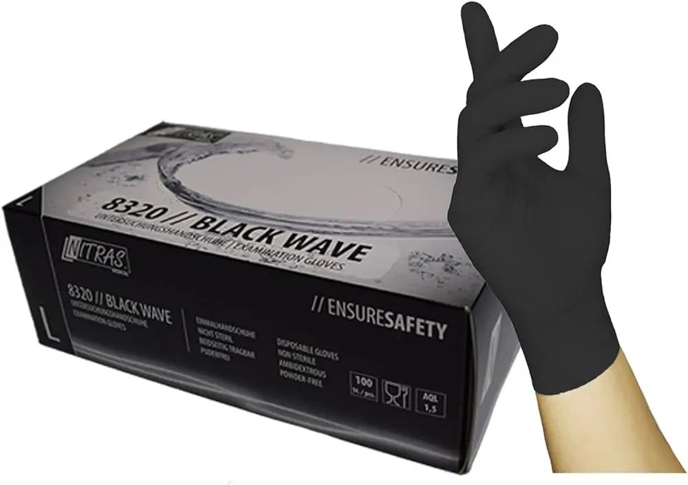 NITRAS BLACKWAVE 9320 - Guanti monouso