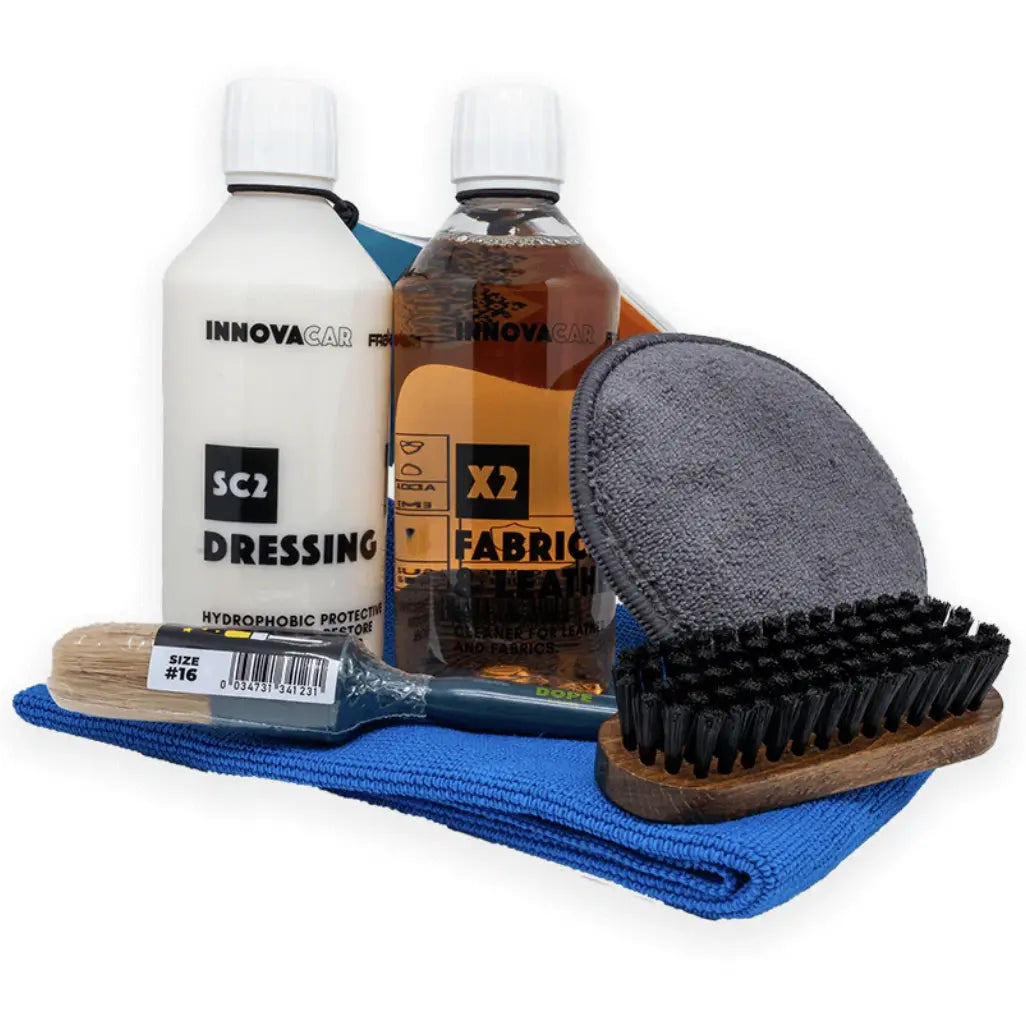 Kit pulizia e Protezione Innovacar - Kit pulizia e crema protettiva nutriente sedili in pelle