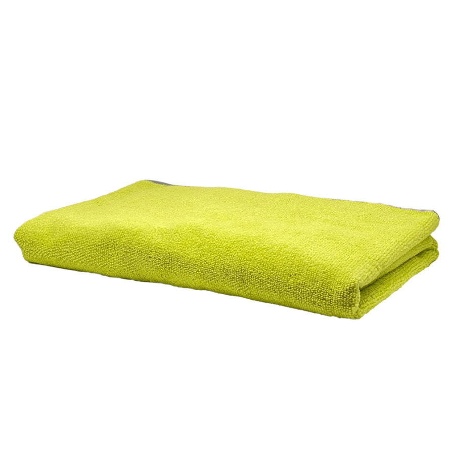 Car-Care.it Super Dry Towel — panno asciugatura microfibra verde, vista dispiegato