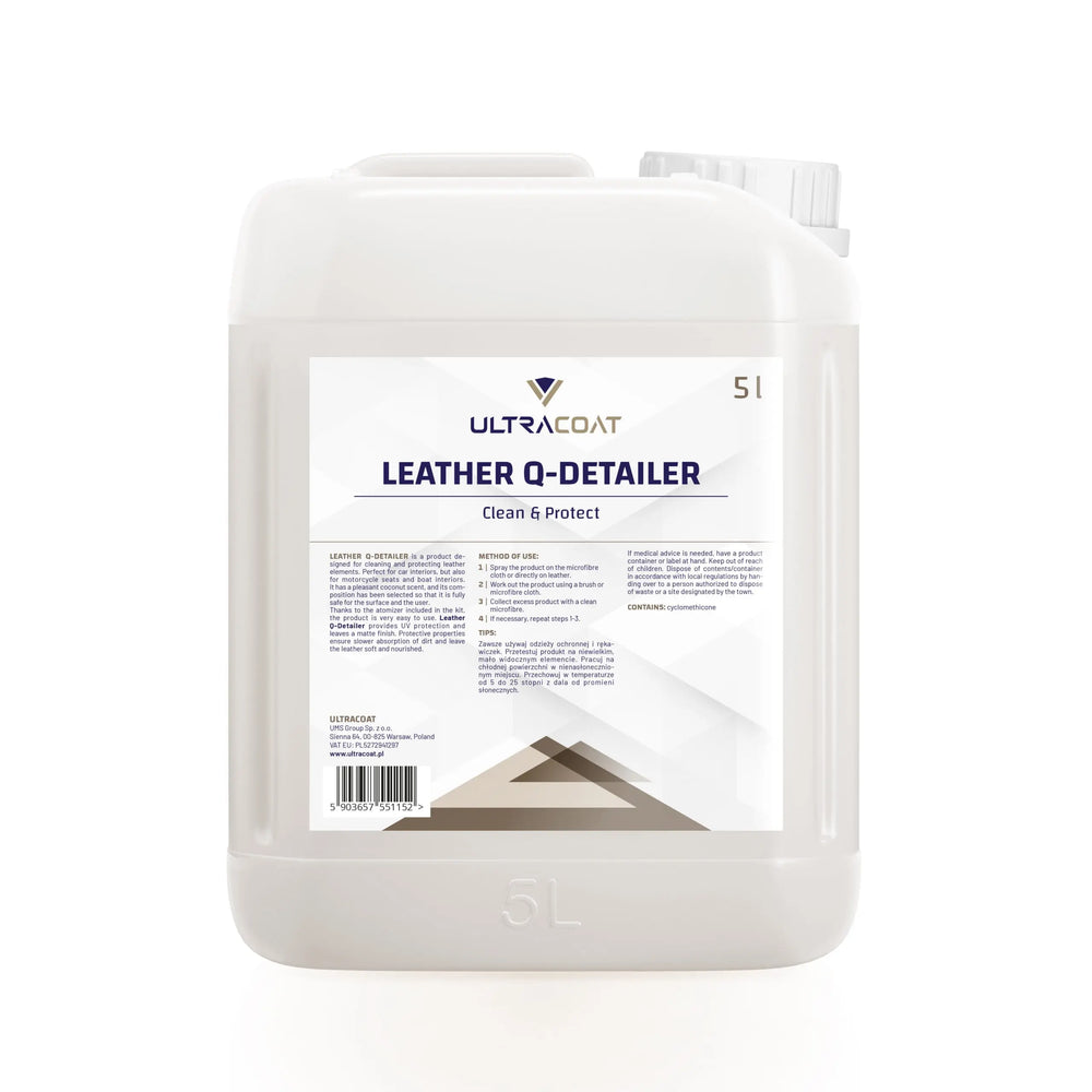 UltraCoat Leather Q-Detailer - Pulitore Protettivo Per Interni In Pelle - Prodotti per il Detailing e cura dell’auto