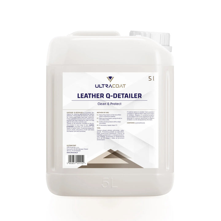 UltraCoat Leather Q-Detailer - Pulitore Protettivo Per Interni In Pelle - Prodotti per il Detailing e cura dell’auto