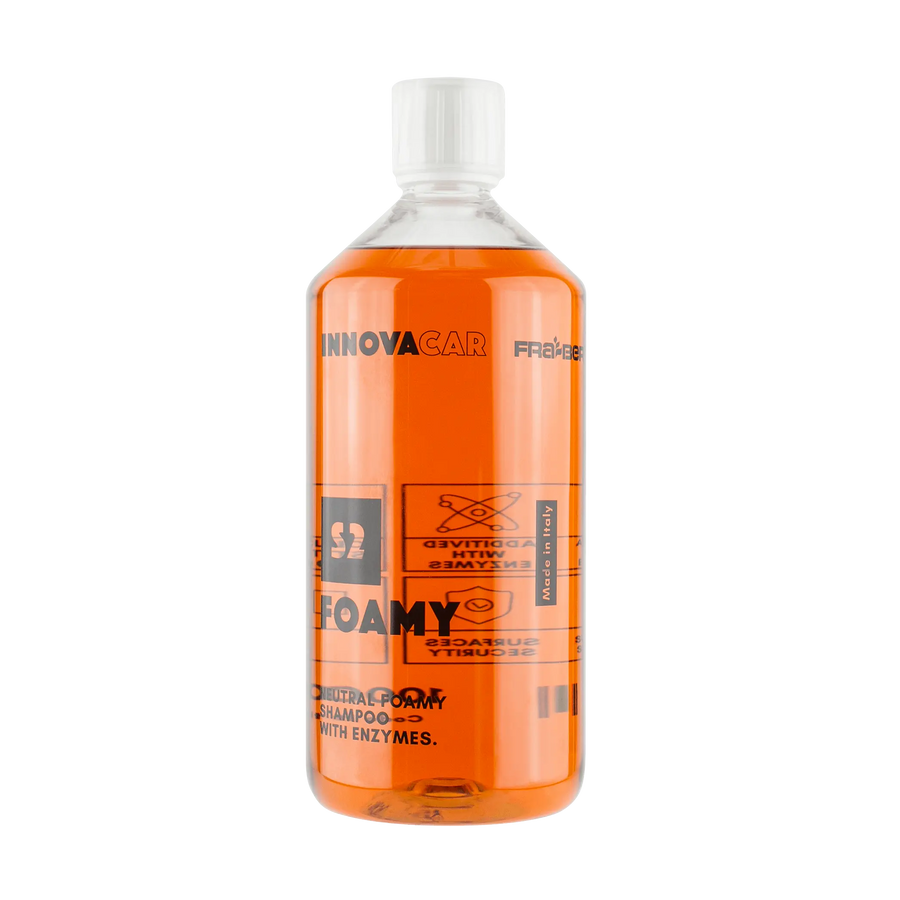 Innovacar S2 Foamy shampoo enzimatico a schiuma attiva, flacone 1 litro