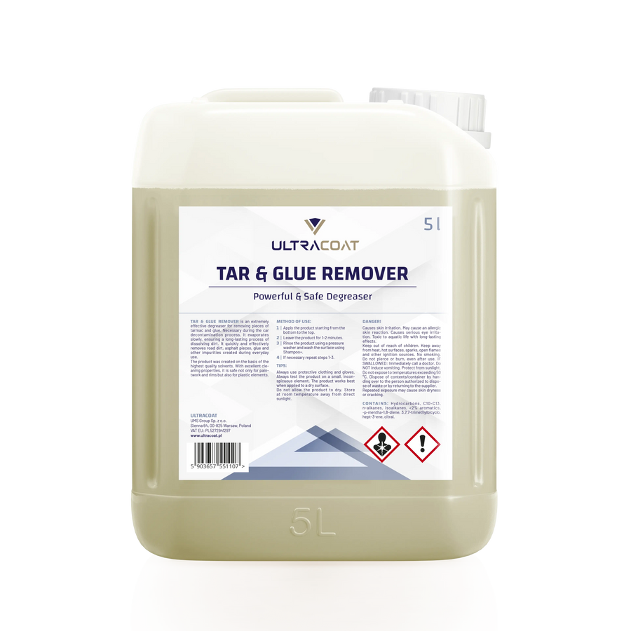 UltraCoat Tar & Glue Remover rimuovi catrame e colla auto, tanica 5 litri