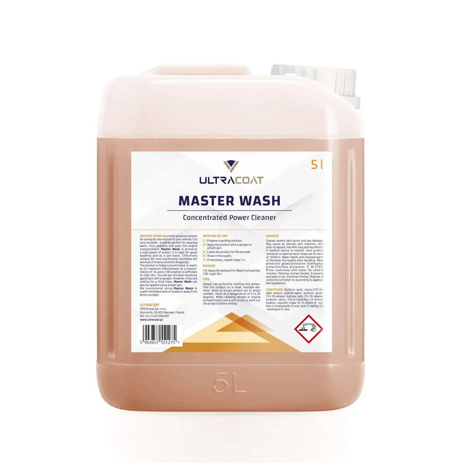 UltraCoat Master Wash prelavaggio alcalino concentrato auto, tanica 5 litri
