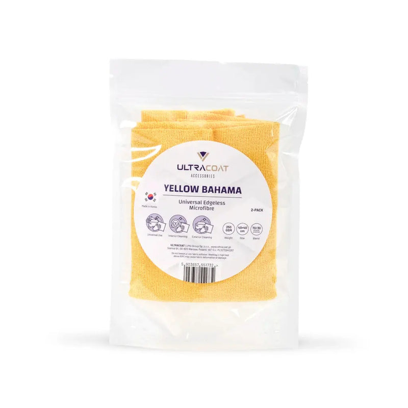 UltraCoat Yellow Bahama — Panno Microfibra Interni Auto (2 pezzi)