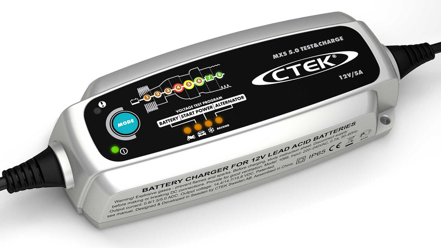 CTEK MXS 5.0 Test & Charge — Caricabatterie e Mantenitore 12V 5 A