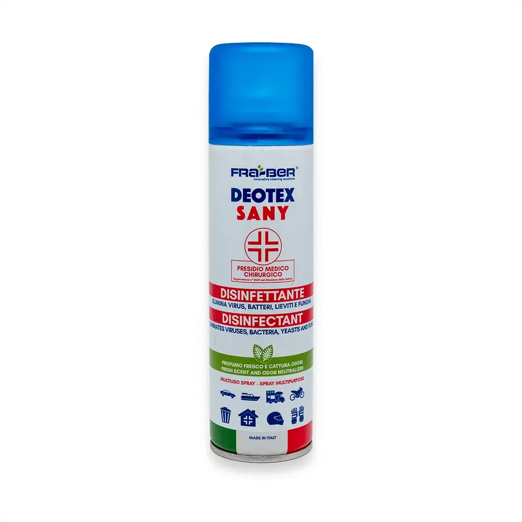 Fra-Ber Deotex Sany Spray, igienizzante e purificatore superfici auto