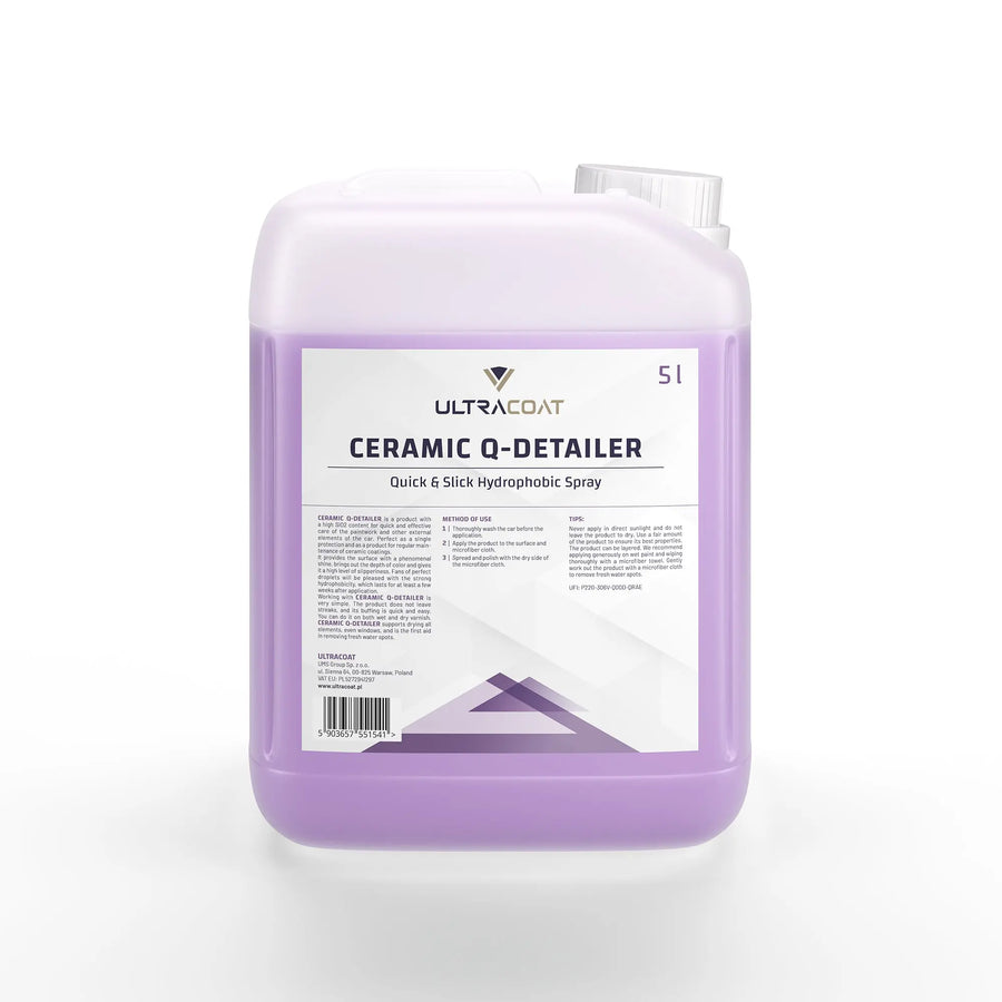 UltraCoat Ceramic Q-Detailer detailer spray idrofobico auto, tanica 5 litri