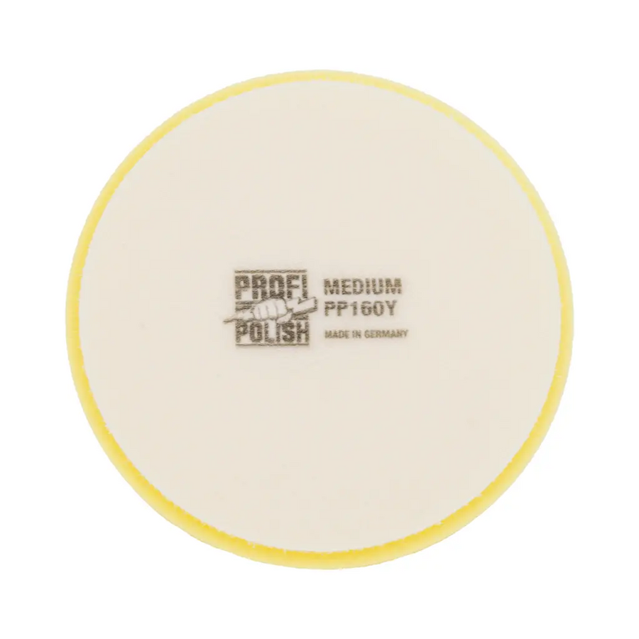 ProfiPolish Medium Pad Rotary Yellow — tampone intermedio rotativa, vista dettaglio 160mm