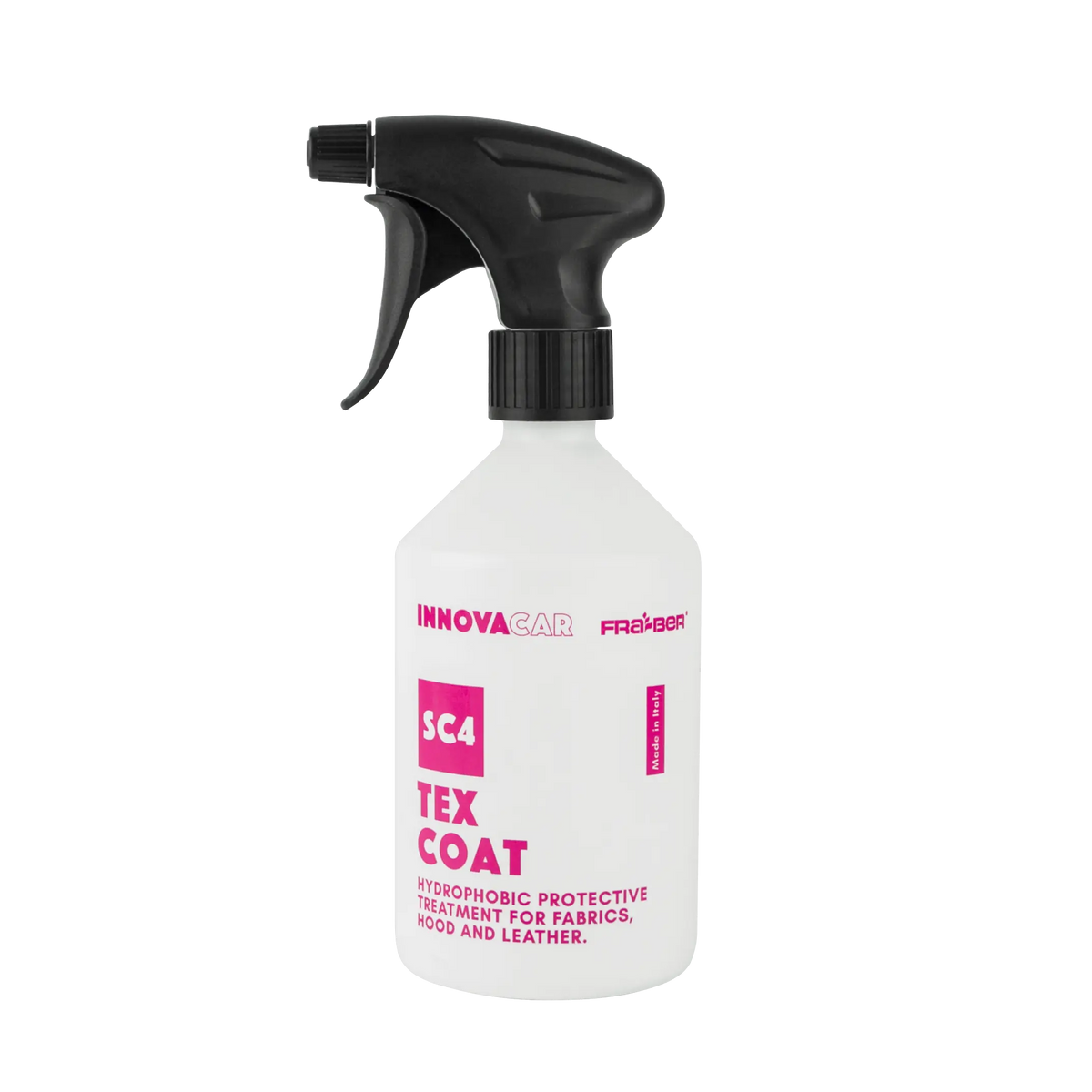 Innovacar SC4 Tex Coat, protettivo idrofobico per tessuti, capote e pelle auto, 500 ml