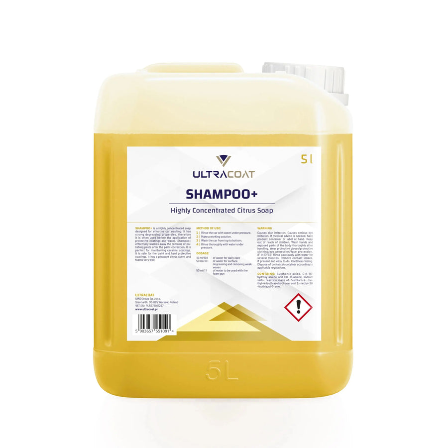UltraCoat Shampoo+ shampoo schiumogeno auto pH neutro, tanica 5 litri